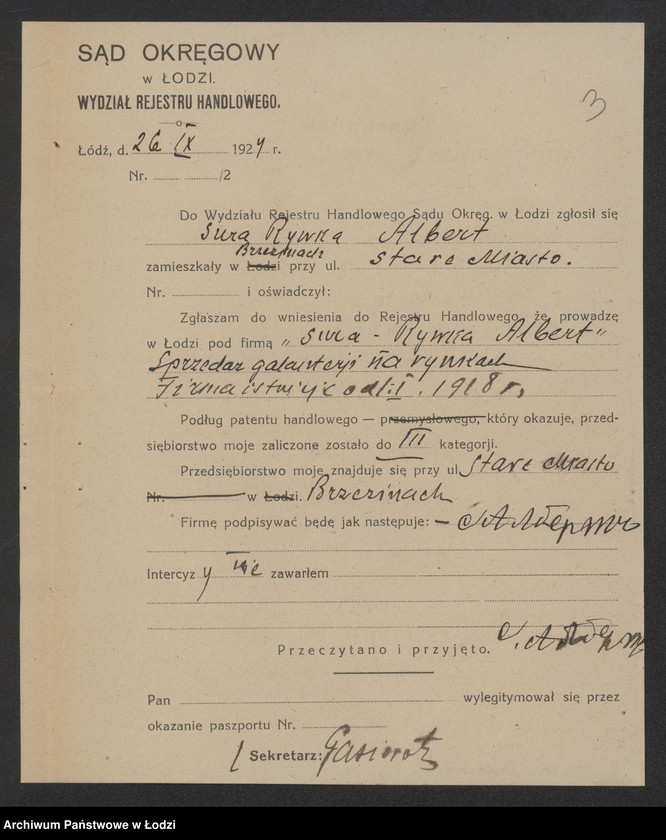 Obraz 5 z jednostki "Sura Rywka Albert – sprzedaż galanterii na rynkach"