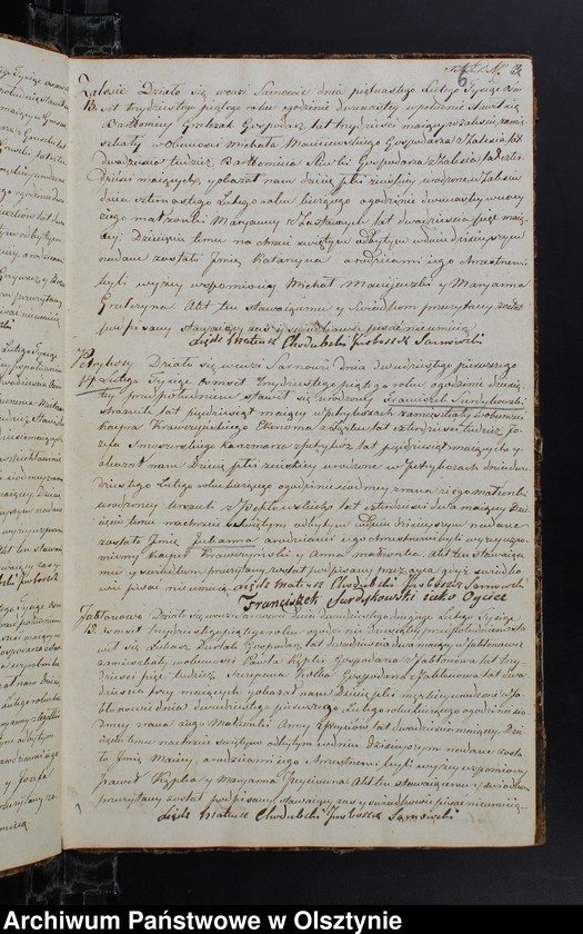 image.from.unit.number "Duplikat Urodzonych Zaslubionych Zmarłych w parafii Sarnowskiey z roku 1835"