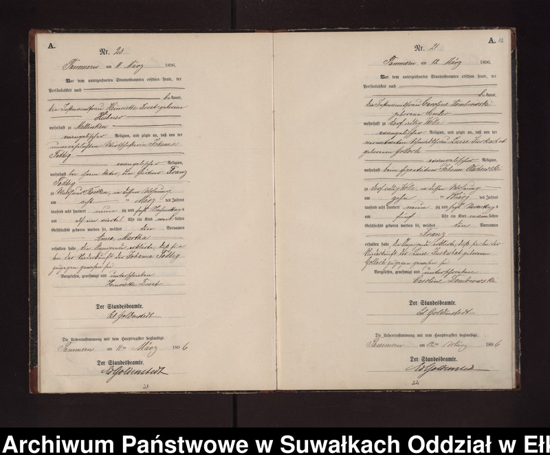 image.from.unit.number "Geburts-Neben-Register des Preussischen Standes-Amtes Neuhoff Kreis Loetzen"