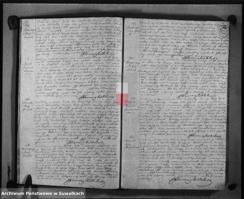 Obraz 13 z jednostki "Księga duplikat urodzonych, zaślubionych i umarłych w parafii puńskiey roku 1842"