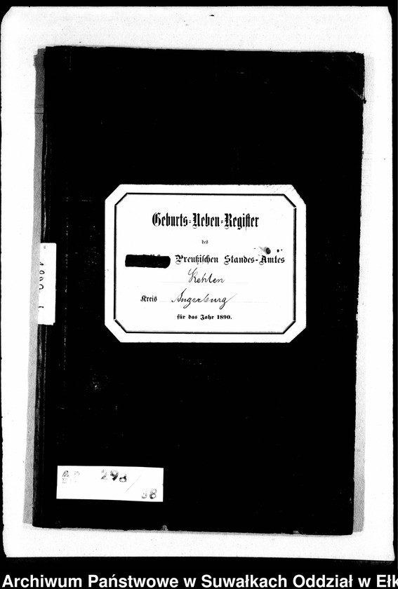 image.from.unit.number "Geburts-Neben-Register des Preussischen Standes-Amtes Kehlen Kreis Angerburg"