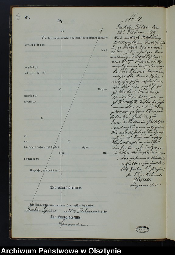 image.from.unit.number "Sterbe-Neben-Register Nr 1 - 98"