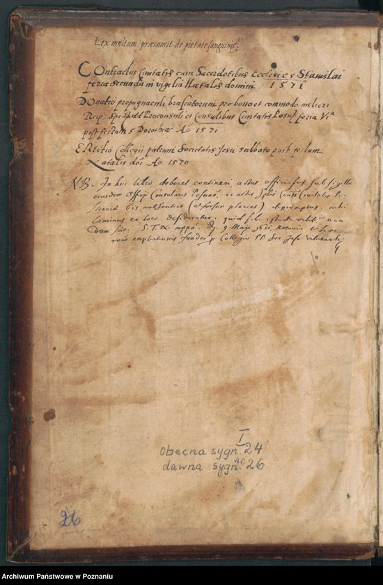 Obraz 4 z jednostki "Liber actorum civitatis Posnaniae."