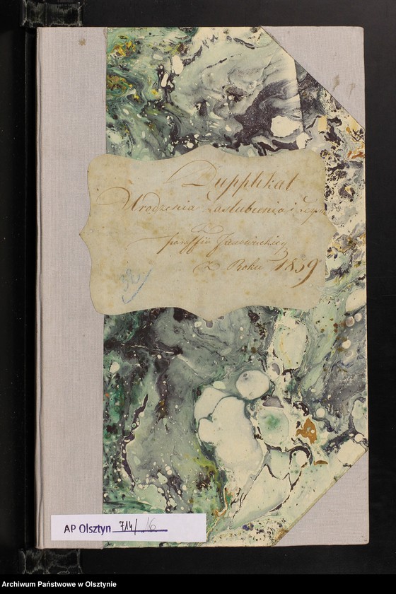 image.from.unit.number "Dupplikat Urodzenia Zaslubienia i Zeyscia parafii Janowieckiey z Roku 1839"