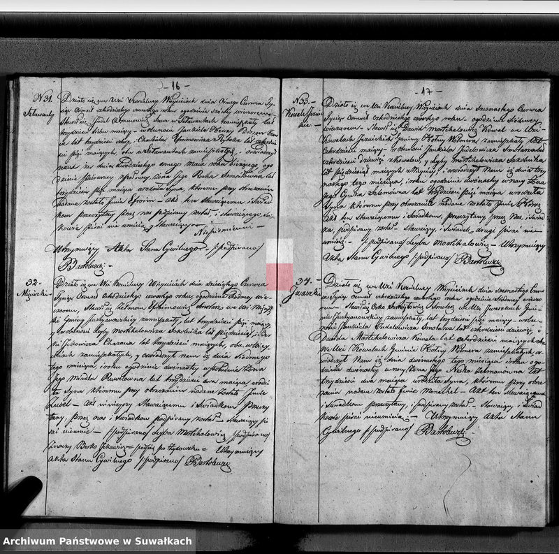 image.from.unit.number "Rok 1844 Duplikat Urodzonych, Zeszłych i Zaślubionych Starozakonnych Okręgu Wiejsieie"