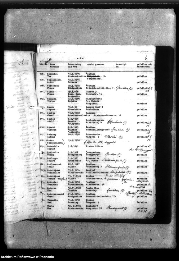 Obraz 10 z jednostki "Freikorpskämpfer "Ebbinghaus" - Oberschlesien- polegli w 1939 roku"