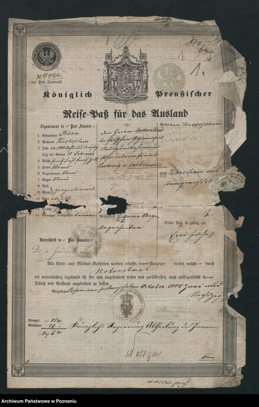 Obraz 5 z jednostki "A. betr. Ludwig von Jażdżewski in Warschau, Religionslehrer, später Professor dr theol."