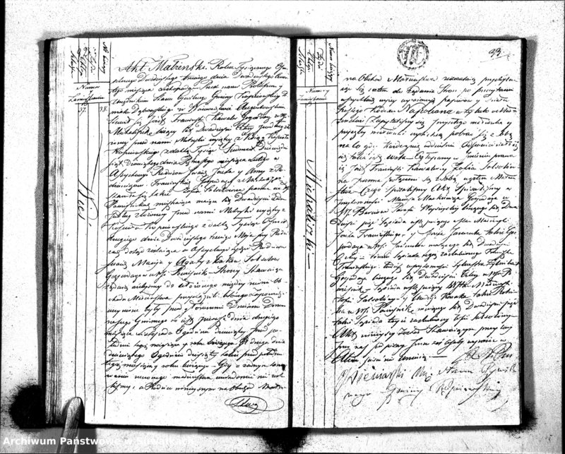 image.from.unit.number "Akta Zaślubionych Stanu Cywilnego Gminy Kopciowskiey na Rok 1823"