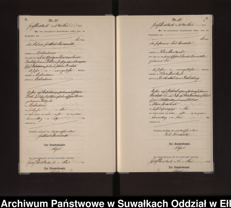 image.from.unit.number "Sterbe-Neben-Register des Preussischen Standes-Amtes Gross Stüerlack Kreis Loetzen"