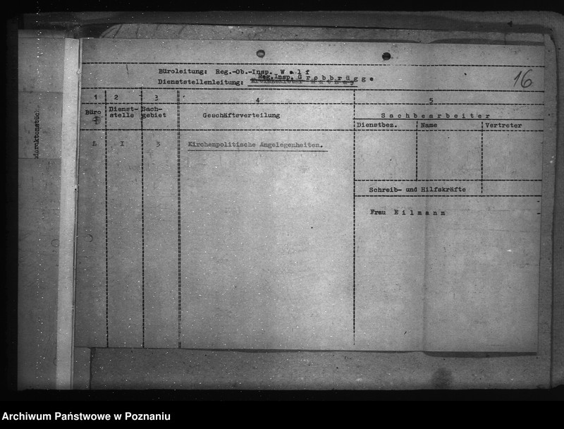 Obraz 20 z jednostki "Geschäftsverteilungsplan- Landratsamt Kempen (Kępno)"