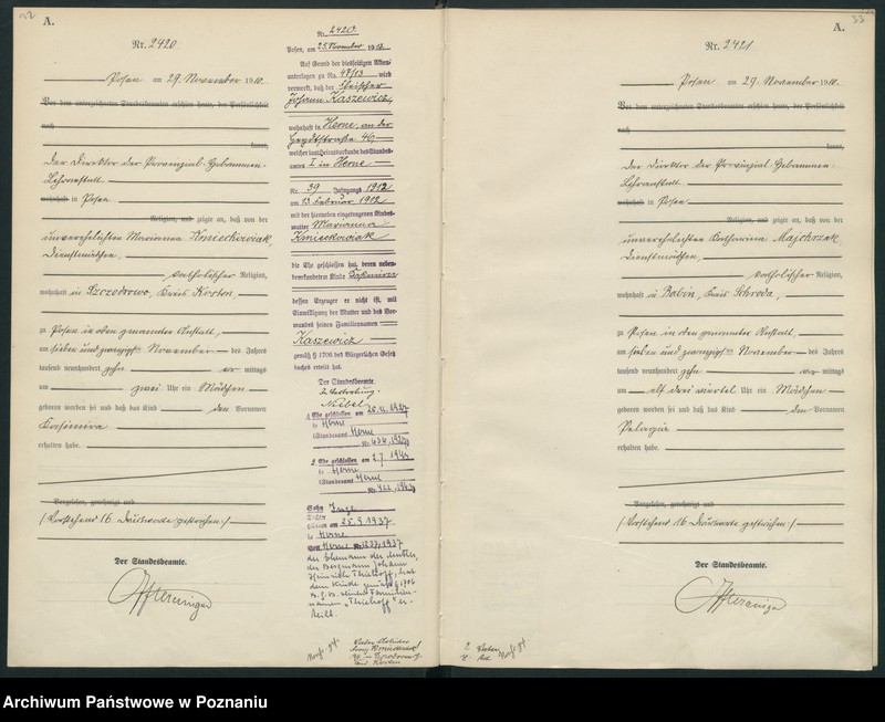 Obraz 19 z jednostki "Księga miejscowa urodzeń tom V [Rejestr główny urodzeń]"