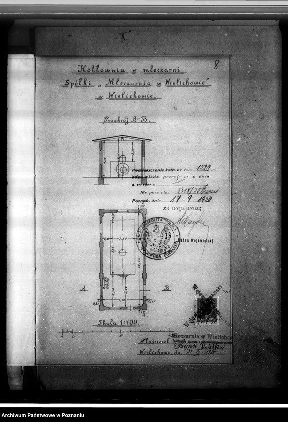 Obraz 12 z jednostki "Mleczarnia Wielichowo, pow. śmigielski nr woj. kotła 6472"