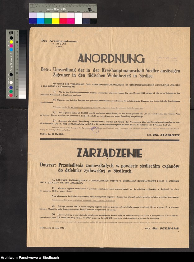 Obraz 2 z kolekcji "Afisze okupacyjne powiatu siedleckiego 1939-1944111"