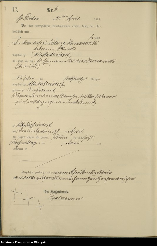 image.from.unit.number "Sterbe-Haupt-Register Nr 1 - 45"