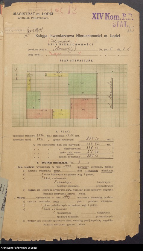 image.from.unit.number "Księga inwentarzowa nieruchomości m. Łodzi ul. Mazurska"