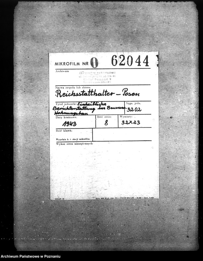 Obraz 2 z jednostki "Einheitliche berichterstattung im Bauwesen. Wohnungbau"