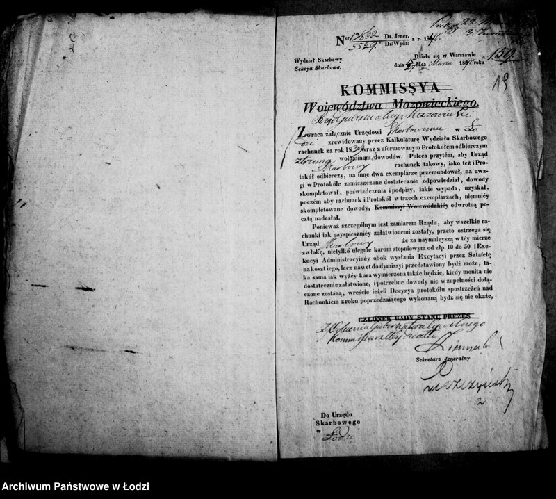 Obraz 18 z jednostki "Akta tyczące się rachunków rocznych za lata 1840"