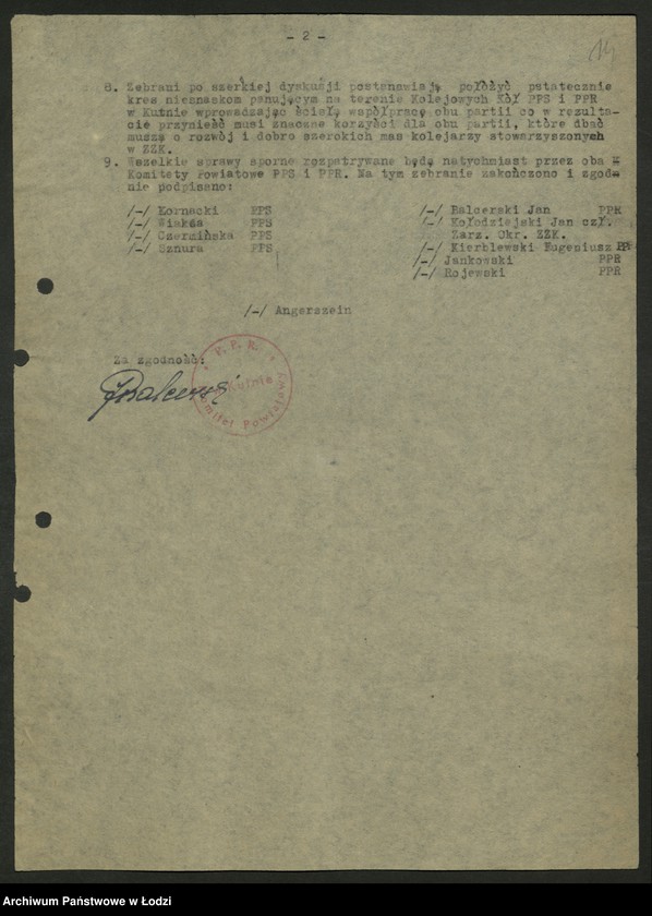 Obraz 15 z jednostki "Koło kolejowe PPS Kutno- protokoły, sprawozdania. Protokoły [z zebrań] aktywu zawodowego."