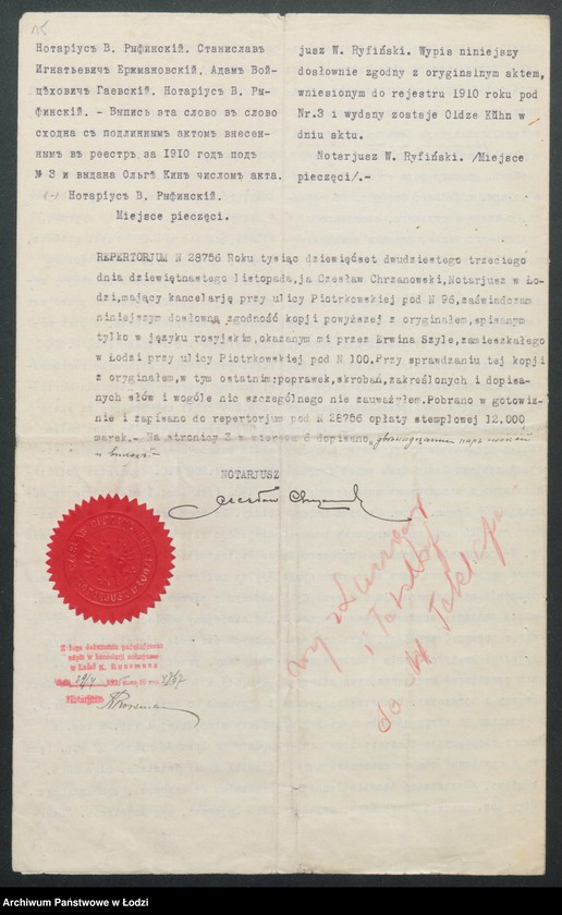 Obraz 17 z jednostki "Langer i Tetzlaff- wyrób i sprzedaż towarów manufakturowych"