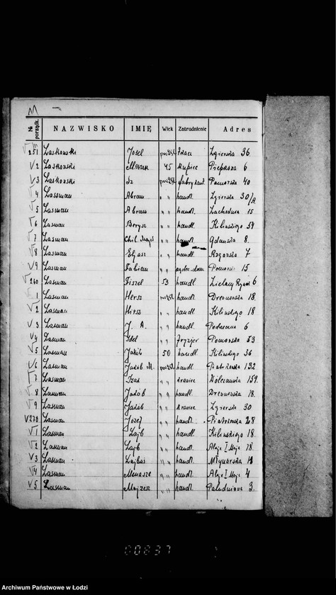 Obraz 16 z jednostki "Lista wyborców Gminy Wyznaniowej Żydowskiej w Łodzi 1924 r. lit. L"