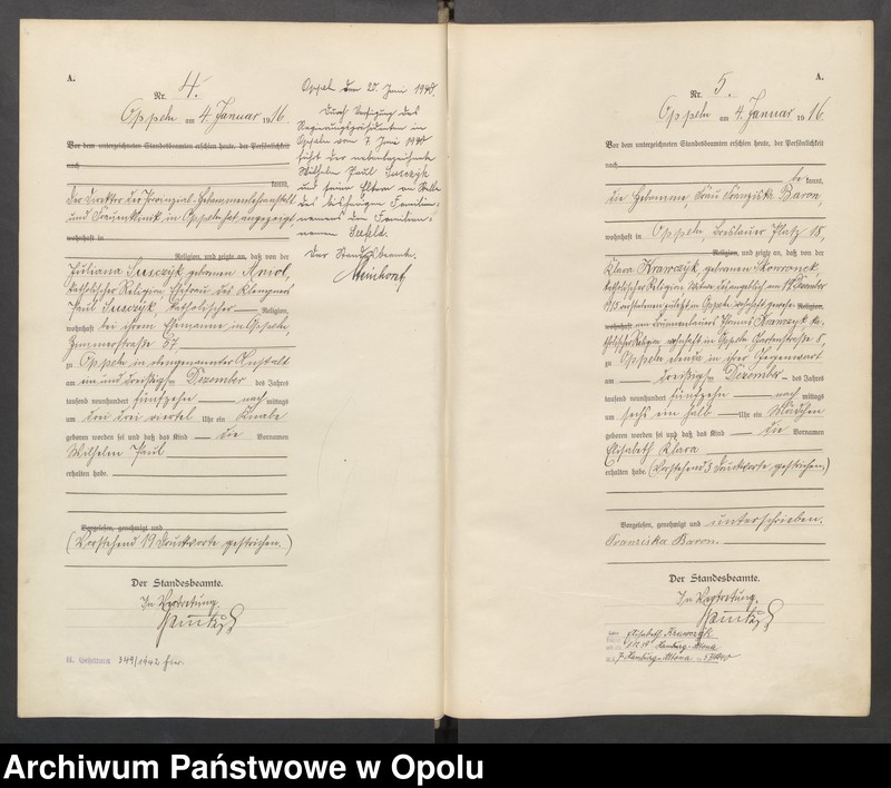 image.from.unit.number "Urząd stanu Cywilnego Opole Księga Urodzeń Rok 1916 1-395"