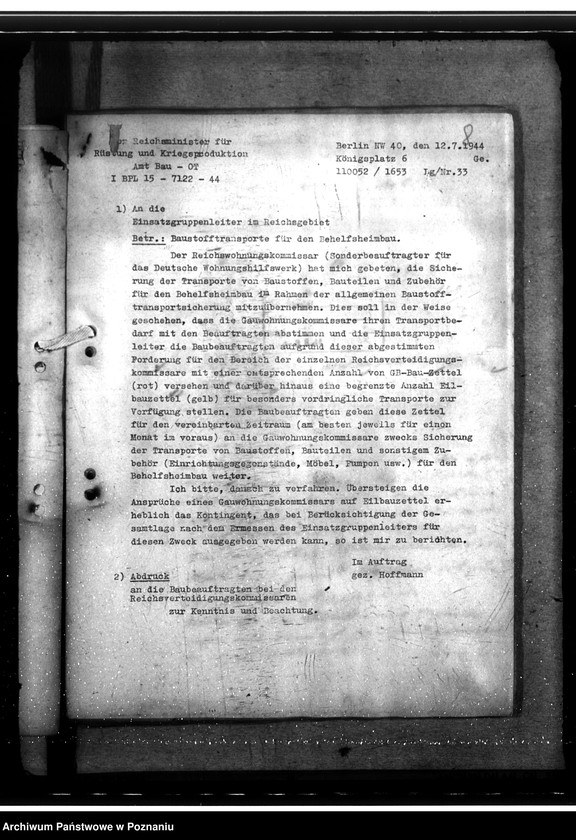 Obraz 14 z jednostki "DWH - Transporte der Baustoffe für Behelfsheime"