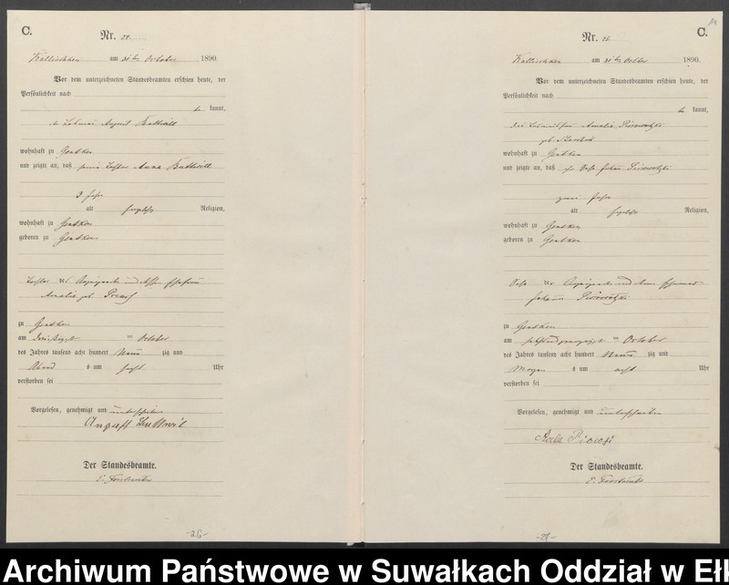 image.from.unit.number "Sterbe-Haupt-Register des Königlichen Preussischen Standes-Amtes Kallischken Kreis Johannisburg"