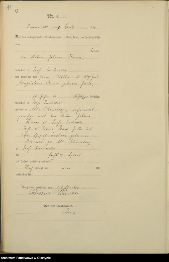 image.from.unit.number "Sterbe-Haupt-Register Nr 1 - 65"