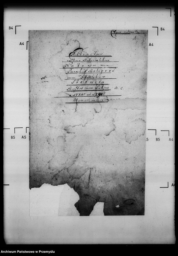 Obraz 3 z jednostki "[Kopie ksiąg metrykalnych parafii Baligród z filiami Stężnica, Bystre i Łubna (dekanat Baligród)]"