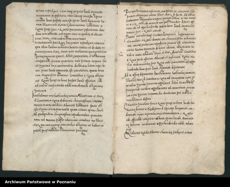 Obraz 8 z jednostki "Liber actorum civilium Posnaniensium incipitur ab feria tertia ante festum s.Mathei evangeliste anni domini 1554 usque ad annum 1556 ... sub B.W. notario."