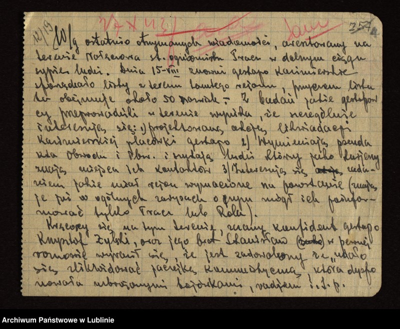 image.from.unit "[Korespondencja wychodząca i przychodząca Węglowskiego Stanisława ps. "Lechit" komendanta Podobwodu "B" z Inspektoratem Puławy, Komendą Obwodu Puławy, komendami podobwodów, członkami Komendy Podobwodu "B", komendantami rejonów, dowódcami oddziałów lotnych i innymi osobami z załącznikami]"