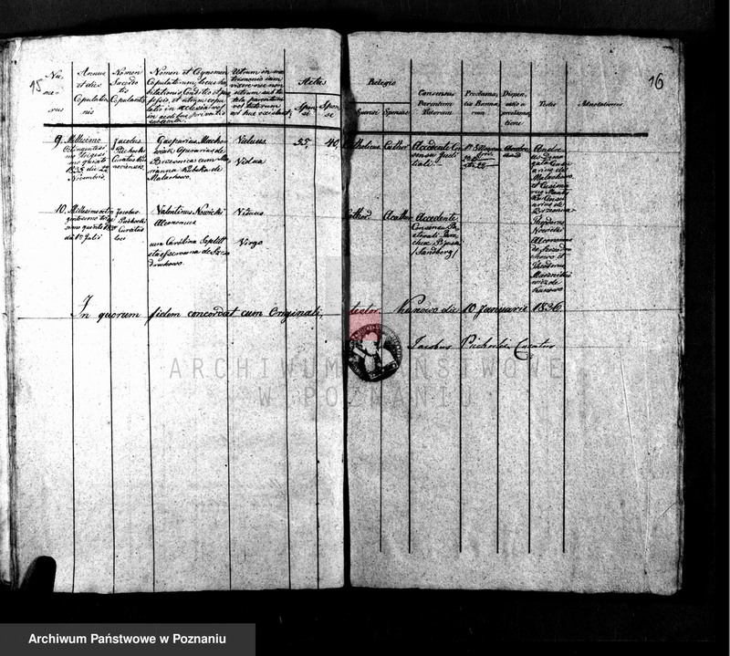 Obraz 10 z jednostki "Liber baptisatorum, copulatorum, mortuorum"