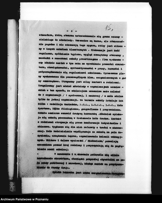 Obraz 19 z jednostki "Prywatne Gimnazjum Żeńskie Zgromadzenia SS Najświętszej Rodziny z Nazaretu- Kalisz, sprawozdania powizytacyjne i roczne"