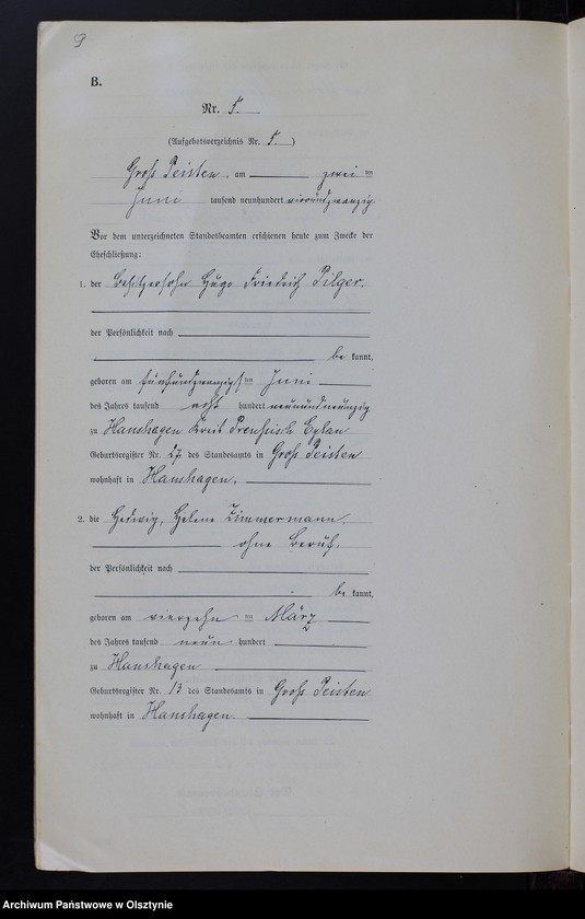 image.from.unit.number "Heiraths-Neben-Register Nr 1 - 14 [ Księga małżeństw - wtóropis ]"
