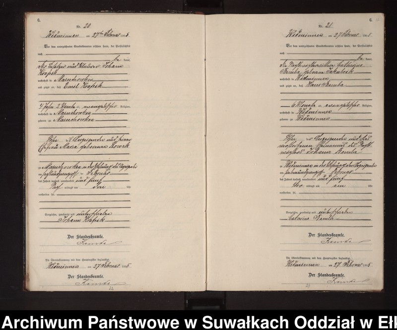 image.from.unit.number "Sterbe-Neben-Register des Preussischen Standes-Amtes Widminnen Kreis Loetzen"