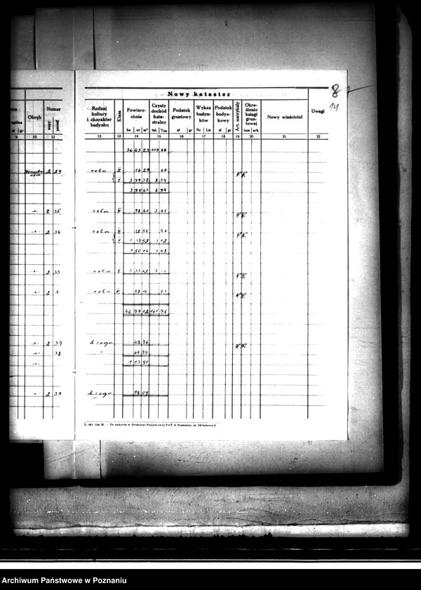Obraz 19 z jednostki "Ostateczny rejestr pomiarowy majątku Donaborów powiat kępiński"