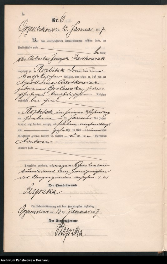 Obraz 9 z jednostki "Księga urodzeń"