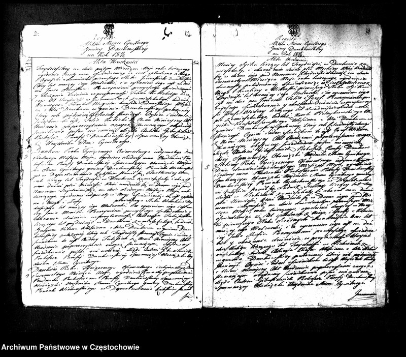 Obraz z jednostki "Akta urodzenia parafii dankowskiej, powiatów wieluńskiego i częstochowskiego, spisane na rok 1811"