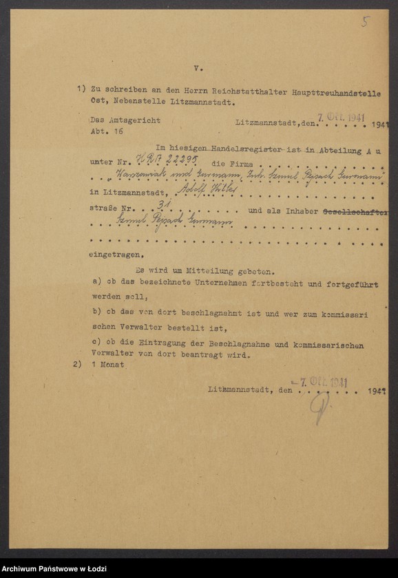 Obraz 7 z jednostki "Szmul Pejsach Gurman- handel lampami i artykułami fajansowymi"