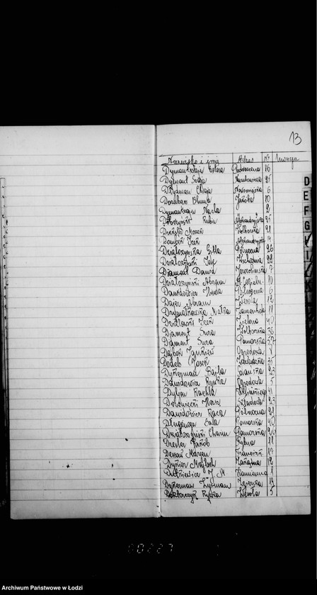 Obraz 13 z jednostki "Mieszkańcy m. Łodzi zapisani w "Kimche""