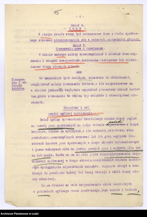 Obraz 19 z jednostki "Sprawozdanie kwartalne z życia polskich związków i stowarzyszeń"