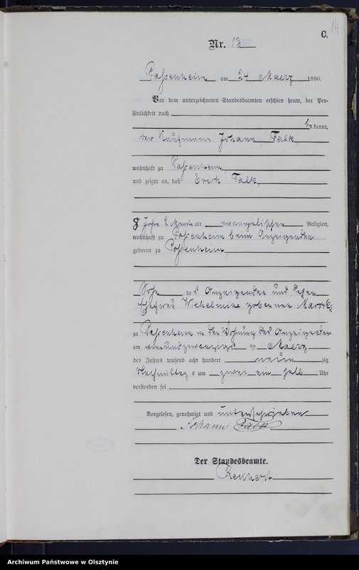 image.from.unit.number "Sterbe-Haupt-Register Nr 1 - 69"
