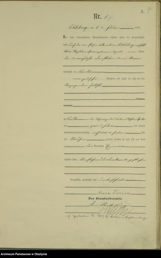 image.from.unit.number "Geburts-Haupt-Register Nr 1 - 52"