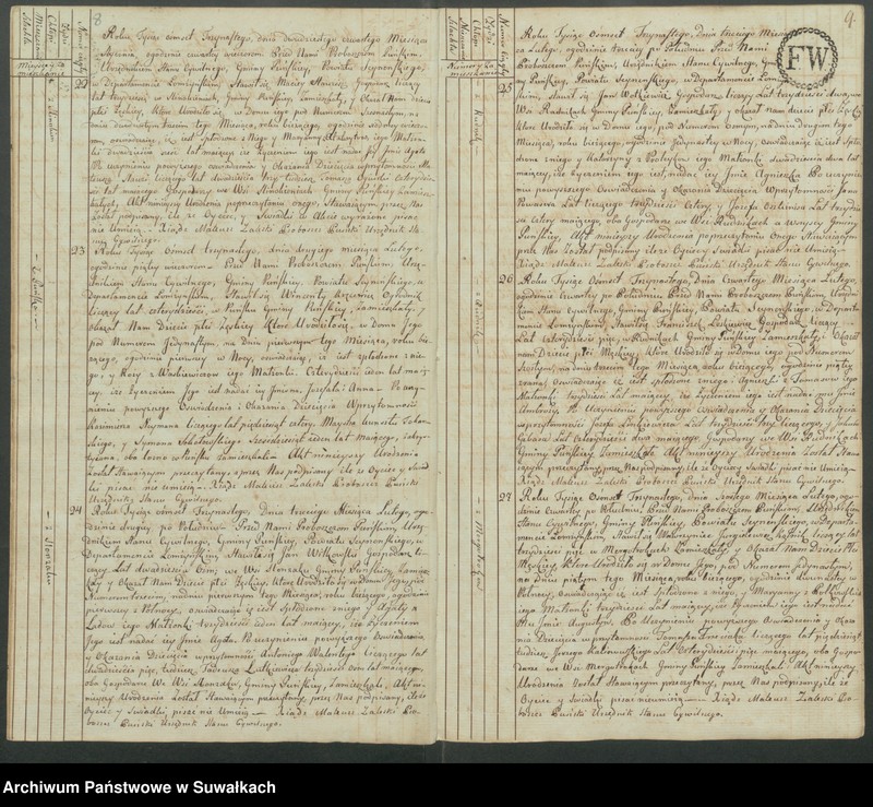 image.from.unit.number "Akta urodzonych gminy puńskiey od 1-go stycznia do dnia ostatniego grudnia 1813 roku."