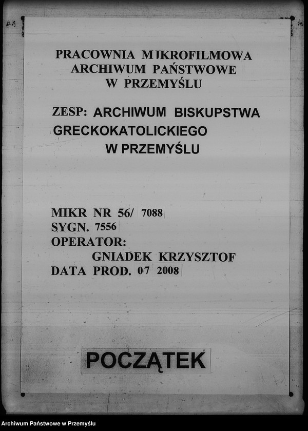 image.from.unit.number "[Kopie ksiąg metrykalnych parafii Śliwnica z filiami Komary, Tarnawce (dekanat Przemyśl)]"