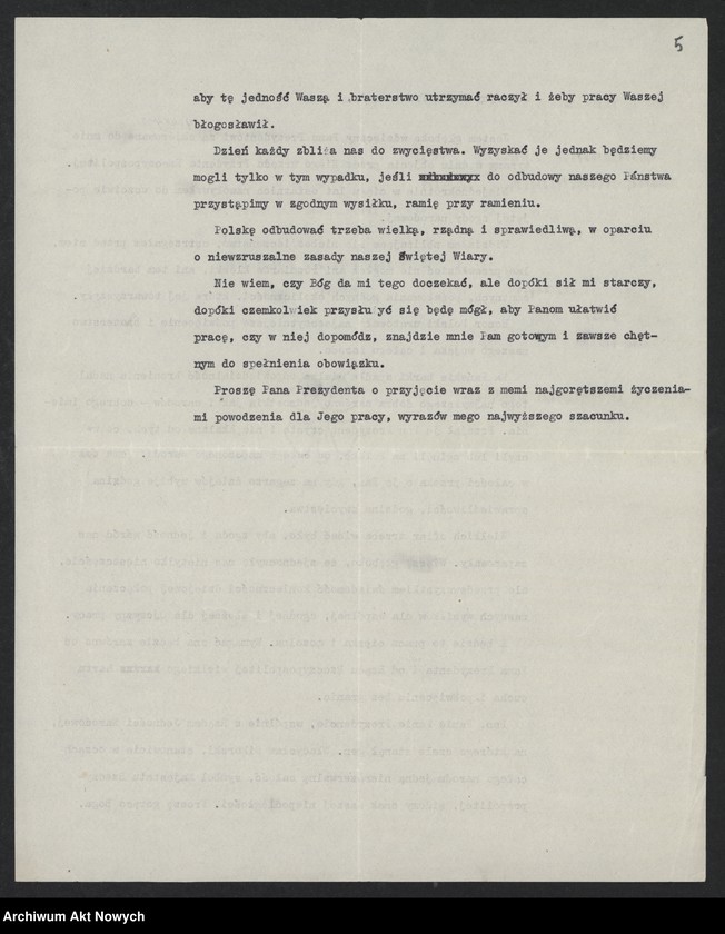 image.from.unit.number "Raczkiewicz Władysław; Załączniki: telegram S. Strakacza do W. Raczkiewicza (rękopis); L.22 (odpowiedzi - rękopis, maszynopisy)"