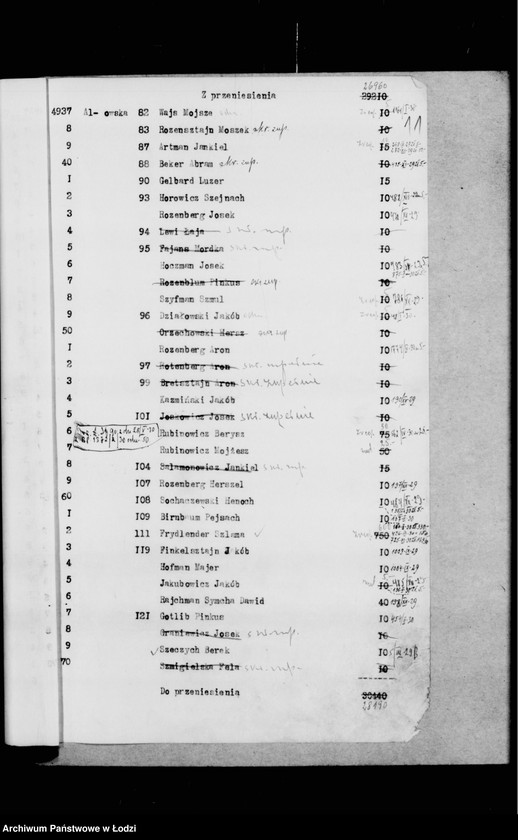 Obraz 15 z jednostki "Rejestr poborczy"