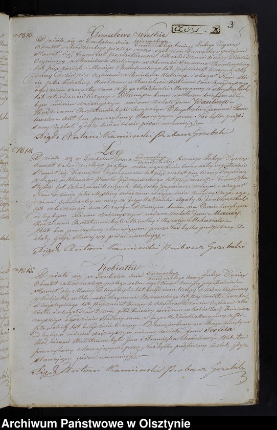 image.from.unit.number "Duplikat Aktów Urodzenia, Zaślubień, Zeńścia z Parafii Grzebskiey za Rok 1845"