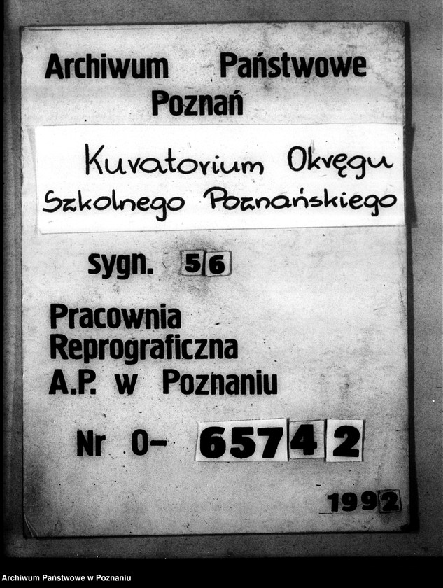 Obraz 1 z jednostki "Księga ewidencyjna szkół i etatów powiatu nowotomyskiego"