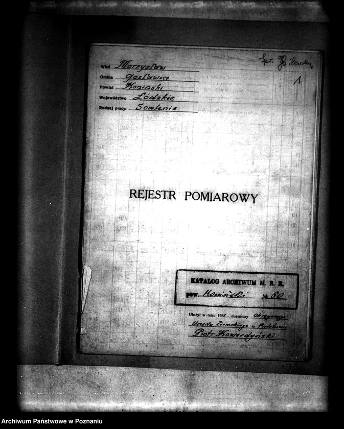 Obraz 5 z jednostki "/Rejestr pomiarowy wsi Morzysław powiatu konińskiego"